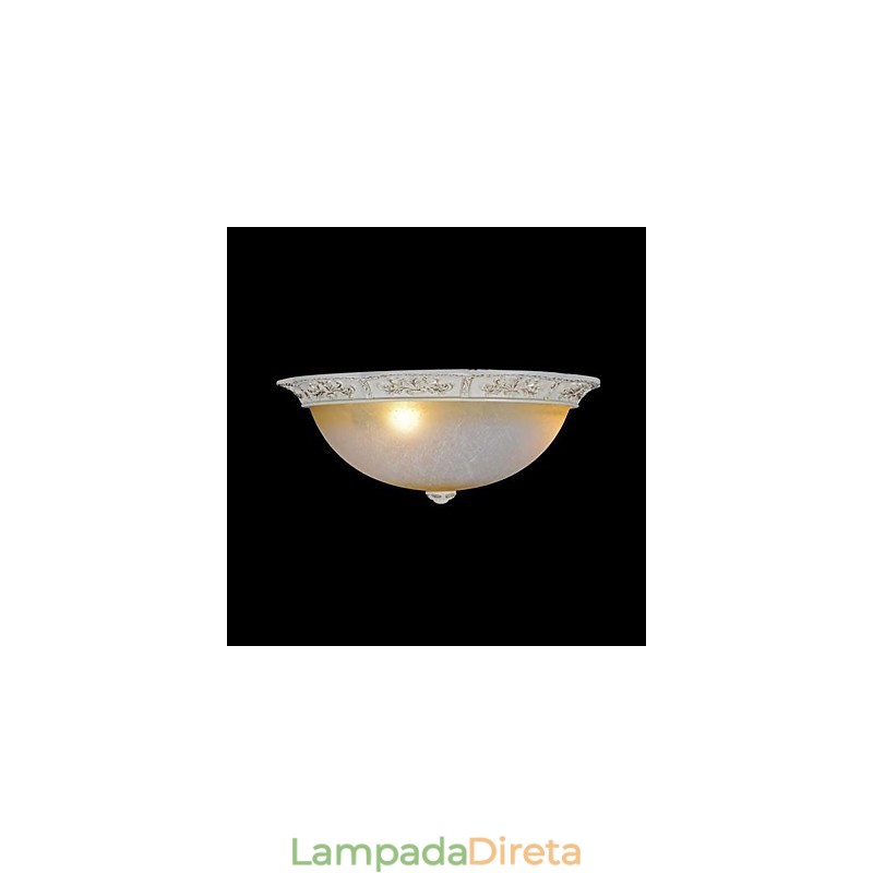 Branco Flush Mount Amarelo Claro Branco Vidro Resina Padrão Escultura Clássico Europeu