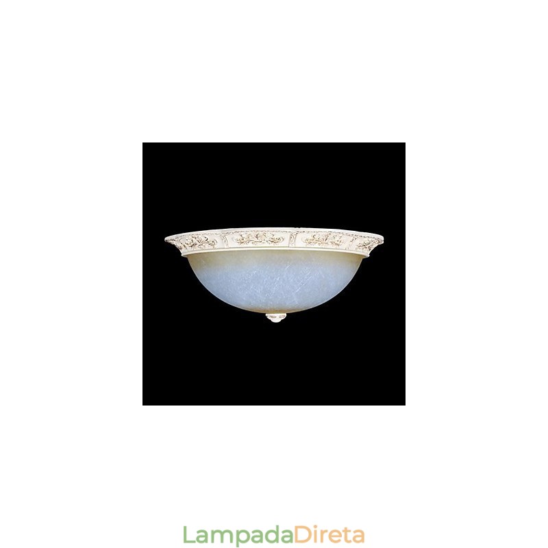 Branco Flush Mount Amarelo Claro Branco Vidro Resina Padrão Escultura Clássico Europeu
