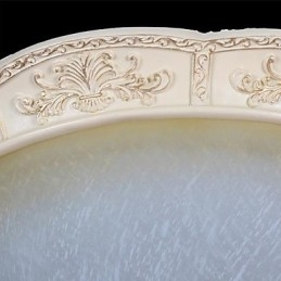 Branco Flush Mount Amarelo Claro Branco Vidro Resina Padrão Escultura Clássico Europeu
