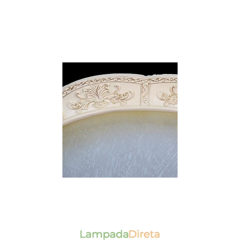Branco Flush Mount Amarelo Claro Branco Vidro Resina Padrão Escultura Clássico Europeu