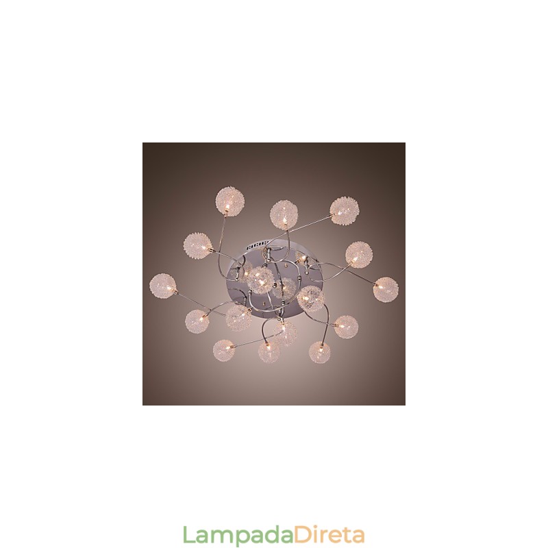 Luminária embutida de ferro G4 com cúpulas de alumínio