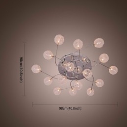 Luminária embutida de ferro G4 com cúpulas de alumínio