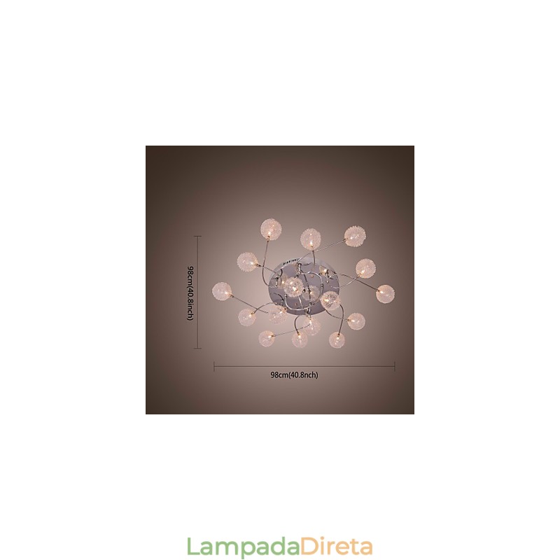 Luminária embutida de ferro G4 com cúpulas de alumínio