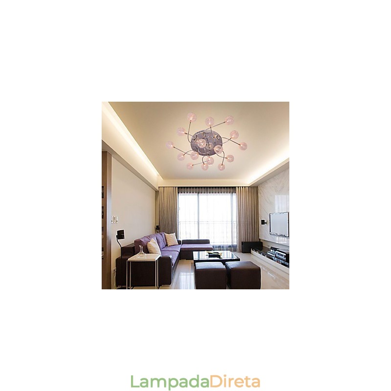 Luminária embutida de ferro G4 com cúpulas de alumínio