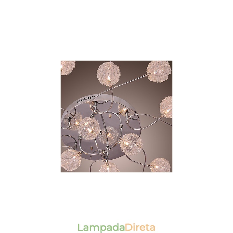 Luminária embutida de ferro G4 com cúpulas de alumínio