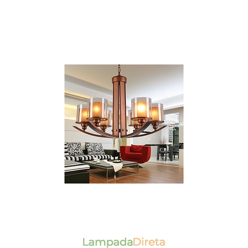 Lustre de metal tradicional clássico retrô estilo mini pintura