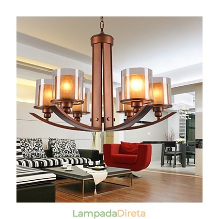 Lustre de metal tradicional clássico retrô estilo mini pintura Lustre de metal tradicional clássico retrô estilo mini pintura