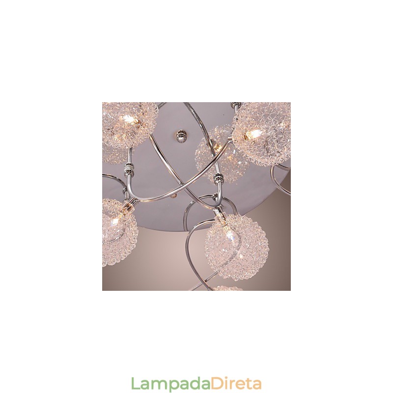Luminária embutida de ferro G4 com cúpulas de alumínio