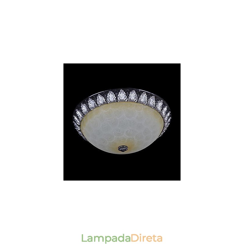 Padrão de luz de montagem embutida Resina de vidro Prata Escultura Europeia Clássico