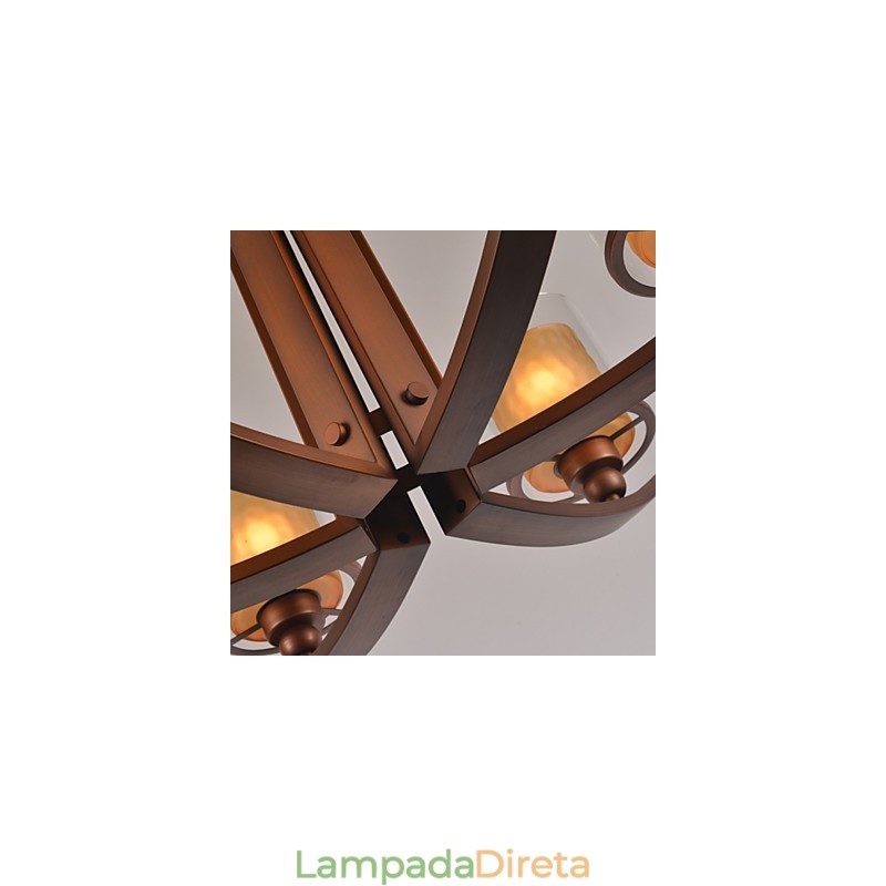 Lustre de metal tradicional clássico retrô estilo mini pintura