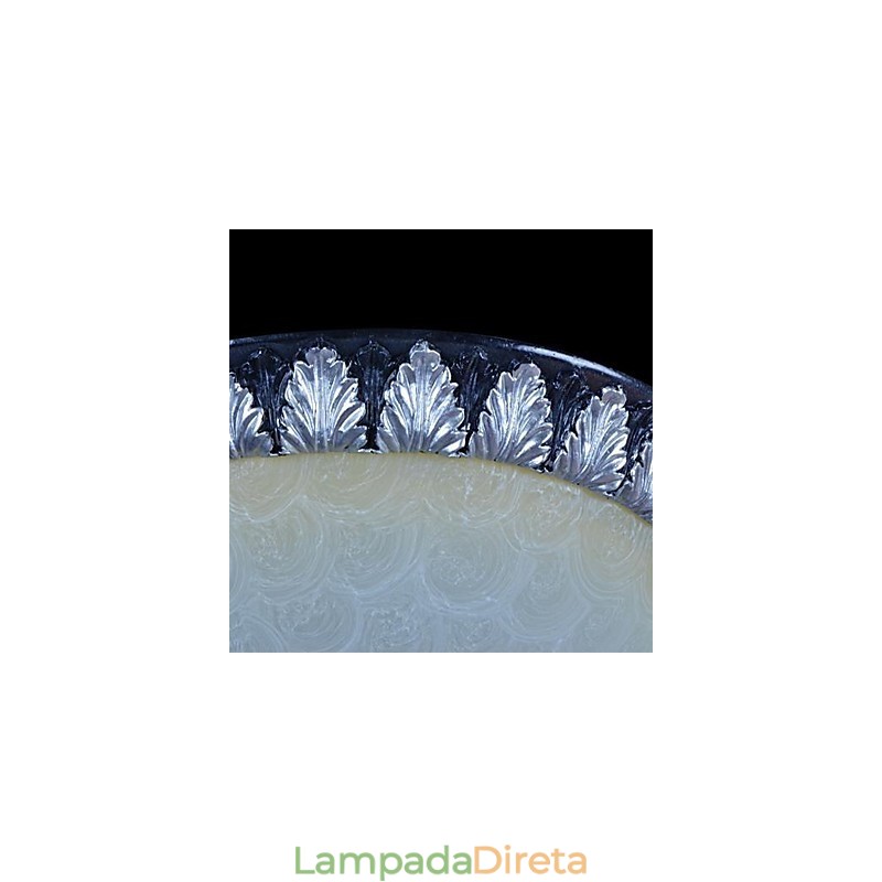 Padrão de luz de montagem embutida Resina de vidro Prata Escultura Europeia Clássico