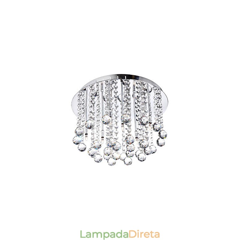 Moderno Cristal Semi Flush Mount com 8 Luzes (Base de Lâmpada G4)