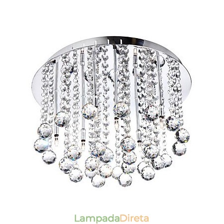 Moderno Cristal Semi Flush Mount com 8 Luzes (Base de Lâmpada G4) Moderno Cristal Semi Flush Mount com 8 Luzes (Base de Lâmpada G4)