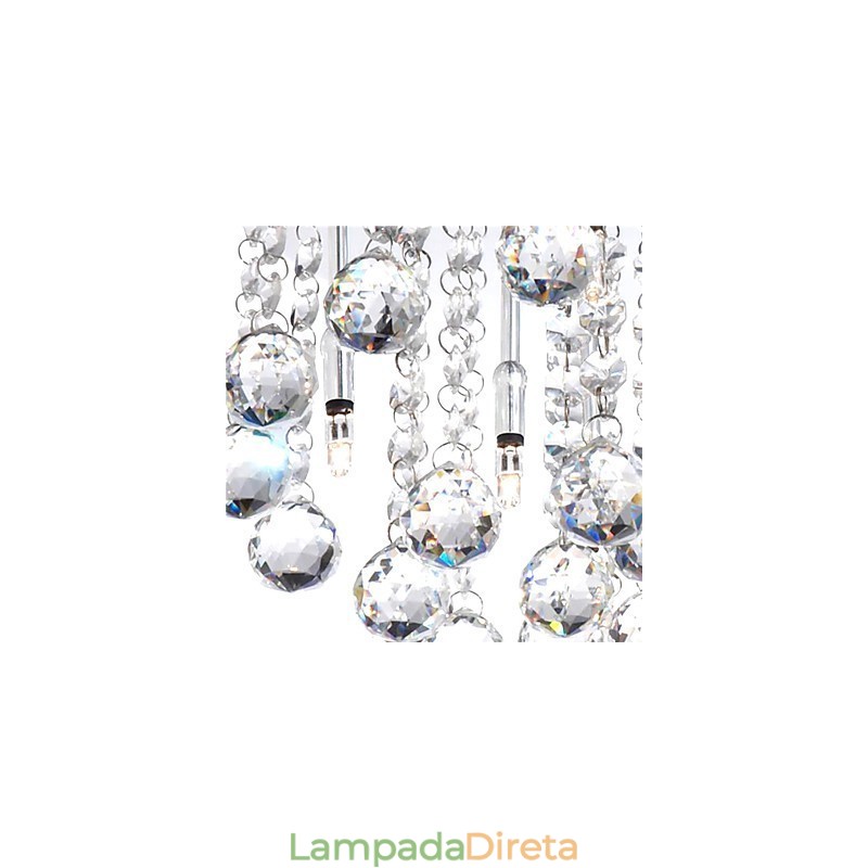 Moderno Cristal Semi Flush Mount com 8 Luzes (Base de Lâmpada G4)