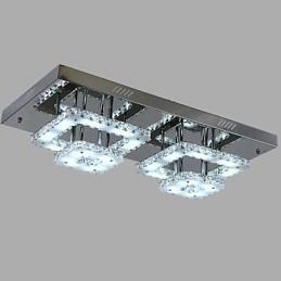Moderno Contemporâneo Cristal Cromado Metal Montagem Embutida