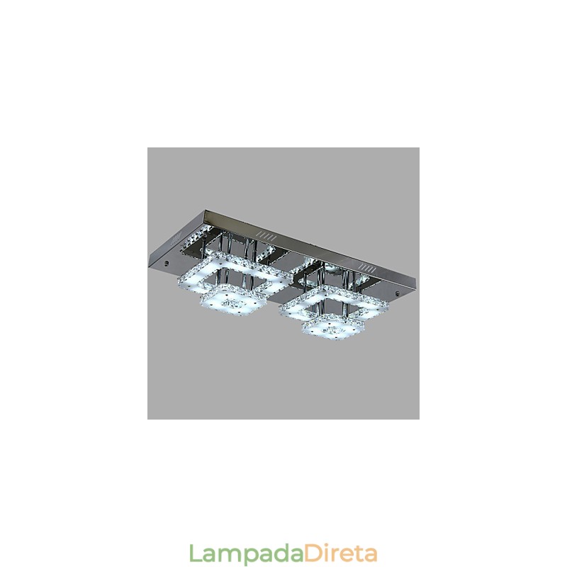 Moderno Contemporâneo Cristal Cromado Metal Montagem Embutida
