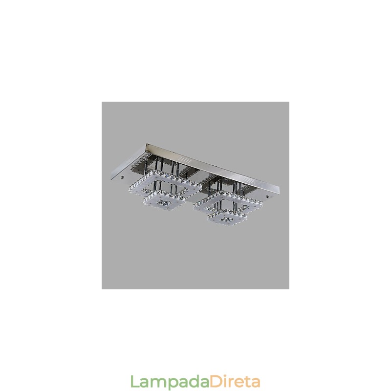 Moderno Contemporâneo Cristal Cromado Metal Montagem Embutida