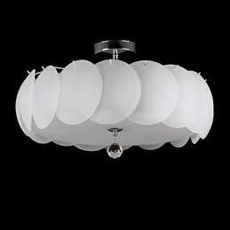 Lustre de vidro com 5 luzes, moderno, pendente, família
