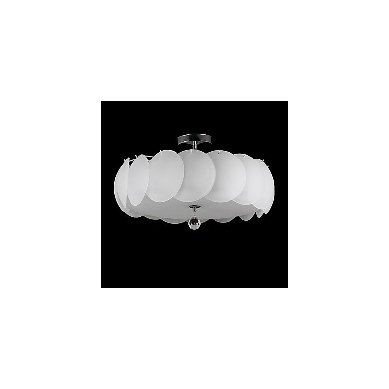 Lustre de vidro com 5 luzes, moderno, pendente, família