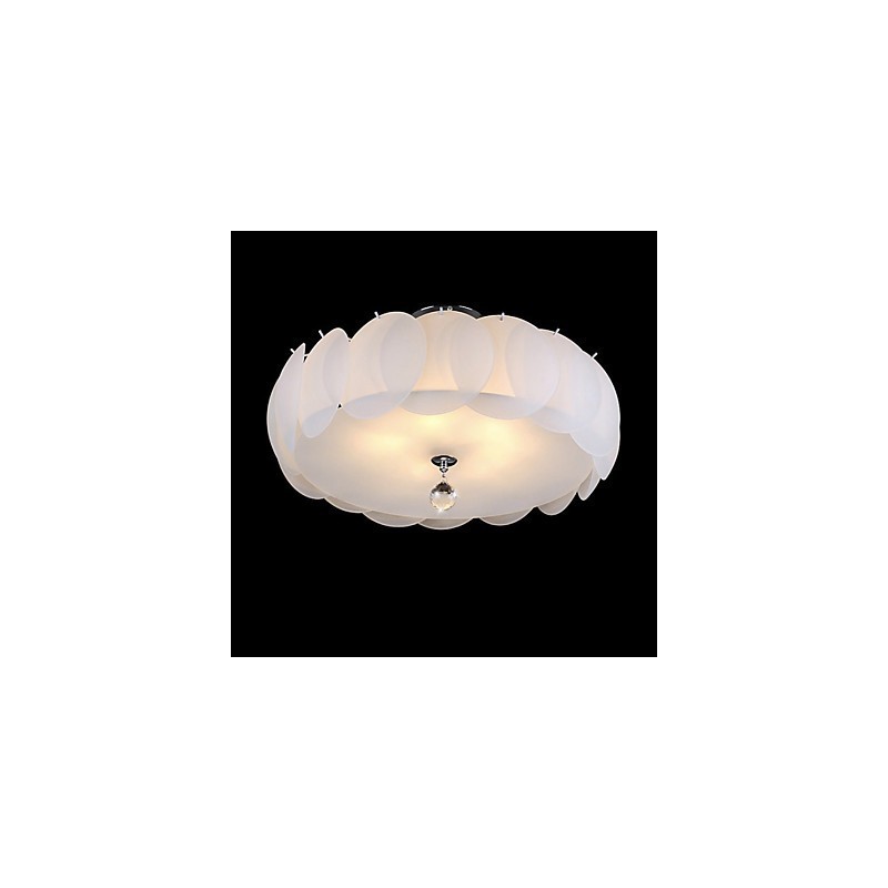Lustre de vidro com 5 luzes, moderno, pendente, família