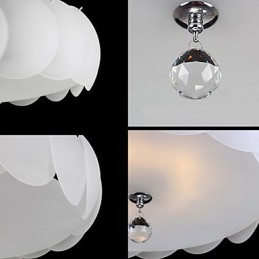 Lustre de vidro com 5 luzes, moderno, pendente, família