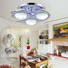 Montagem embutida 3 luzes moderno moda contraído branco aço inoxidável metal