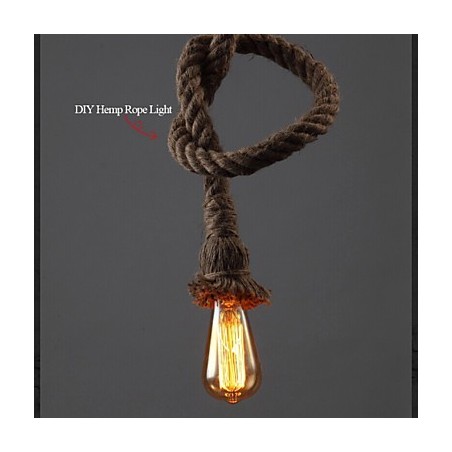 1 Luz DIY Art Hemp Rope Light Criativo Hemp Rope Droplight 1 Luz DIY Art Hemp Rope Light Criativo Hemp Rope Droplight