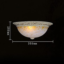 Padrão de luz de montagem embutida branca Resina de vidro Escultura dourada Clássico europeu