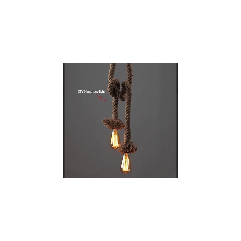 1 Luz DIY Art Hemp Rope Light Criativo Hemp Rope Droplight