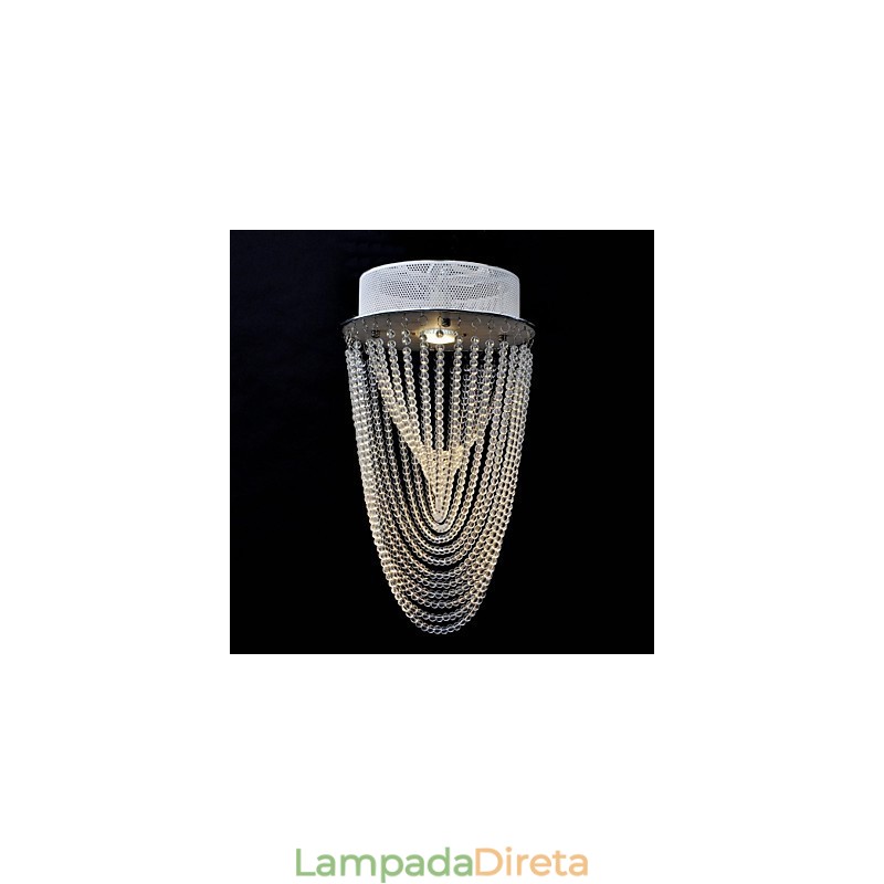 Luminária de teto de cristal de luxo