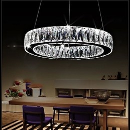 Lustre de cristal Luzes Iluminação Moderna Anéis Únicos K9 Grande Cristal Luminárias de Teto Interno