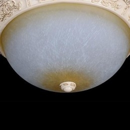 Branco Flush Mount Amarelo Claro Branco Vidro Resina Padrão Escultura Clássico Europeu
