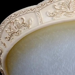 Branco Flush Mount Amarelo Claro Branco Vidro Resina Padrão Escultura Clássico Europeu
