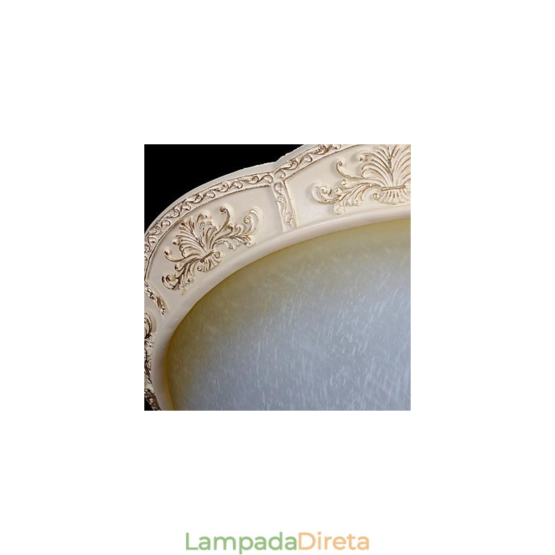 Branco Flush Mount Amarelo Claro Branco Vidro Resina Padrão Escultura Clássico Europeu