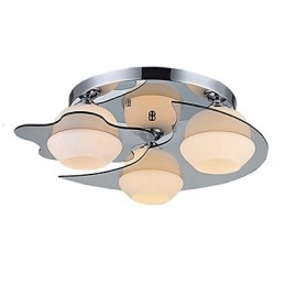 Luminária de teto moderna embutida 3 luzes contemporâneas de metal