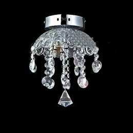 Cristal Semi Flush Mount com 3 Luzes