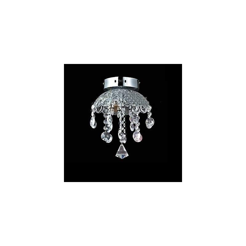 Cristal Semi Flush Mount com 3 Luzes