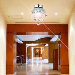 Cristal Semi Flush Mount com 3 Luzes