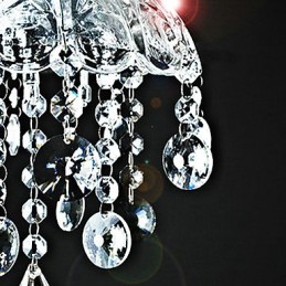 Cristal Semi Flush Mount com 3 Luzes