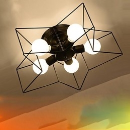 Breve iluminação de estrela de cinco pontas, luz de teto moderna personalizada, lâmpadas de habitação infantil