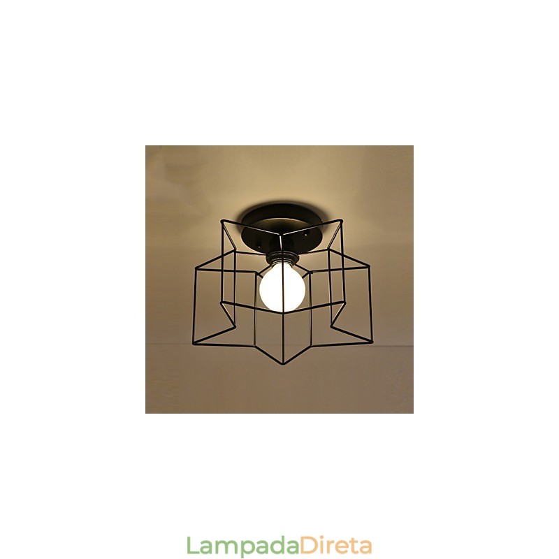 Breve iluminação de estrela de cinco pontas, luz de teto moderna personalizada, lâmpadas de habitação infantil