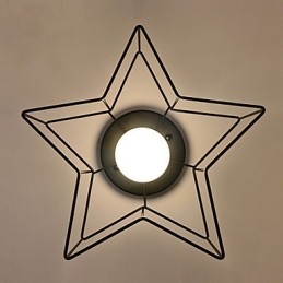 Breve iluminação de estrela de cinco pontas, luz de teto moderna personalizada, lâmpadas de habitação infantil