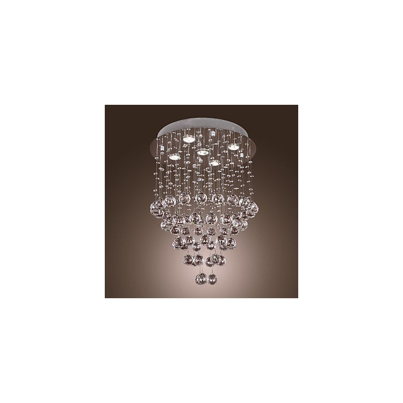 Lustre de Cristal com 5 luzes Design (Cristal K9)