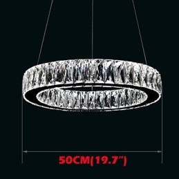 Lustre de cristal Luzes Iluminação Moderna Anéis Únicos K9 Grande Cristal Luminárias de Teto Interno