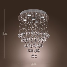 Lustre de Cristal com 5 luzes Design (Cristal K9)