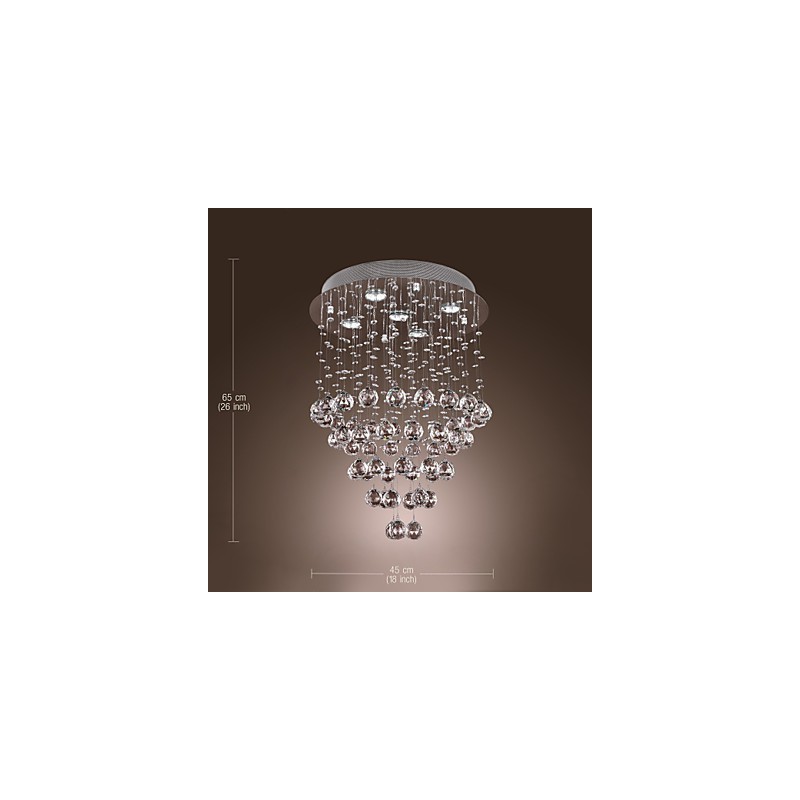 Lustre de Cristal com 5 luzes Design (Cristal K9)
