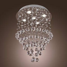 Lustre de Cristal com 5 luzes Design (Cristal K9)