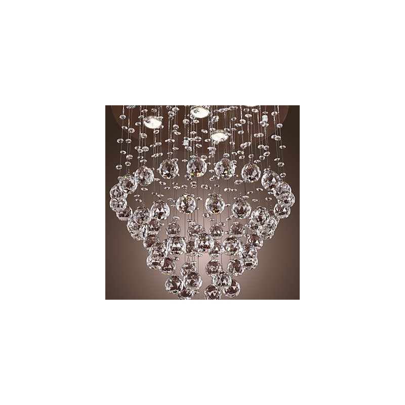 Lustre de Cristal com 5 luzes Design (Cristal K9)