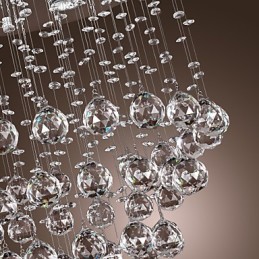 Lustre de Cristal com 5 luzes Design (Cristal K9)