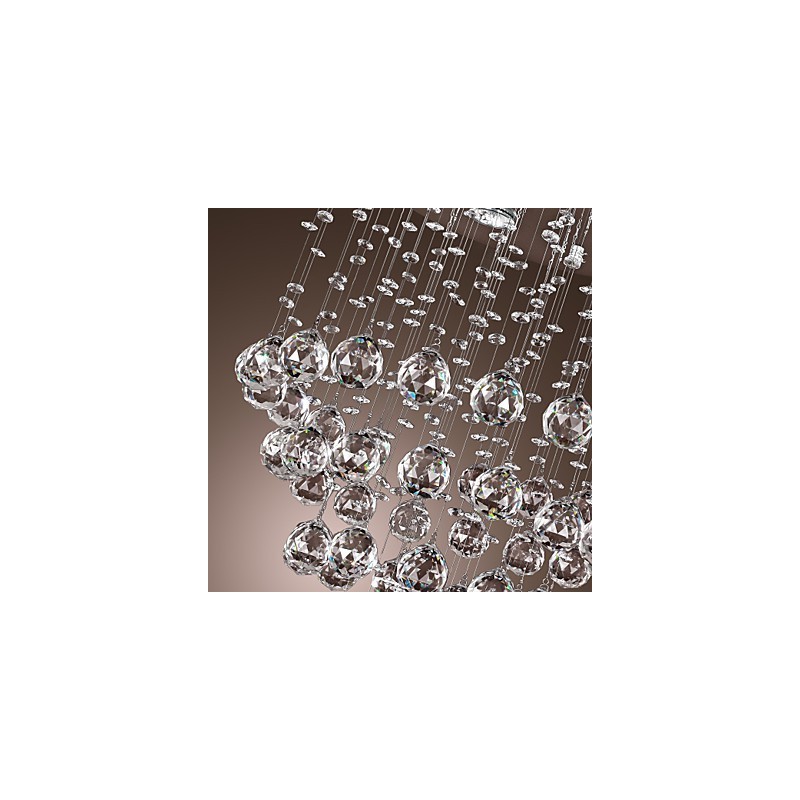 Lustre de Cristal com 5 luzes Design (Cristal K9)